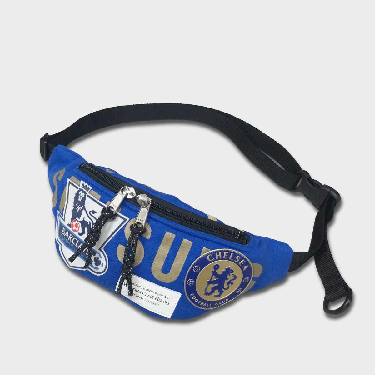 "Re;make" used soccer uniform fanny pack -CFC | 2枚目