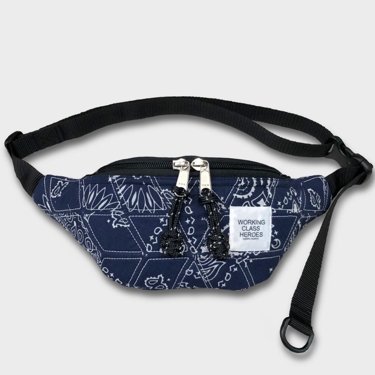 "Patchworks" Diamond Patch Bandana Fanny Pack -navy | 2枚目