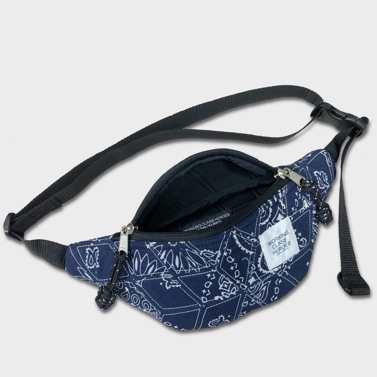 "Patchworks" Diamond Patch Bandana Fanny Pack -navy | 3枚目