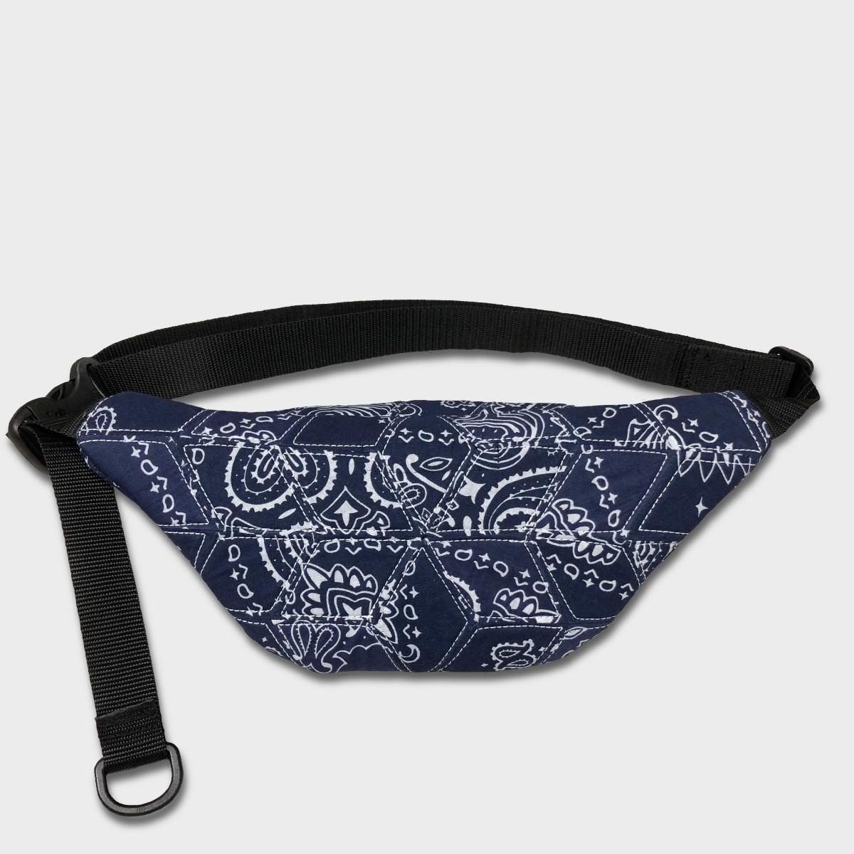 "Patchworks" Diamond Patch Bandana Fanny Pack -navy | 4枚目
