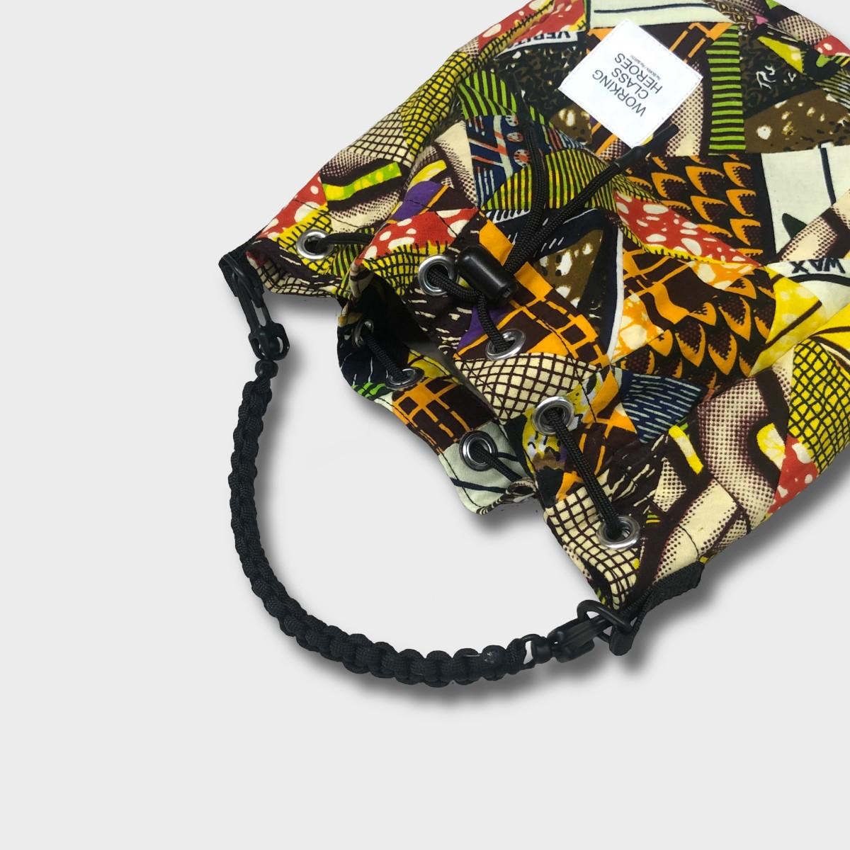 "Patchworks" Triangle Patch 2way Drawstring poach -batik | 5枚目