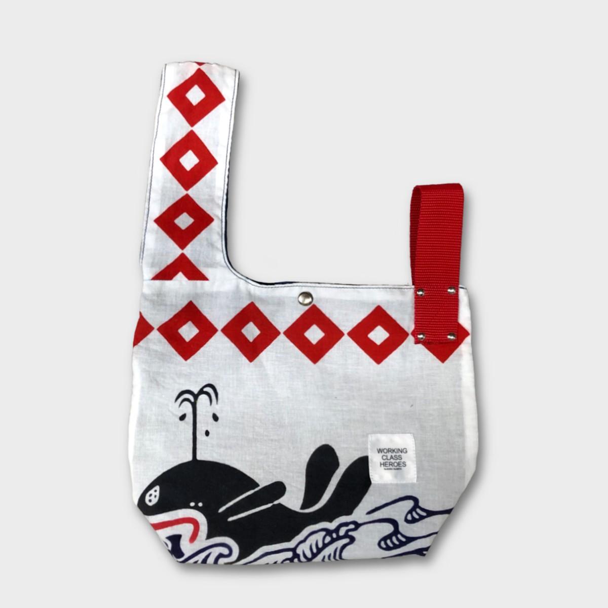 "Re;make" Tenugui remake "SHIJIMI" Bag -長崎くんち 鯨の潮吹き | 4枚目