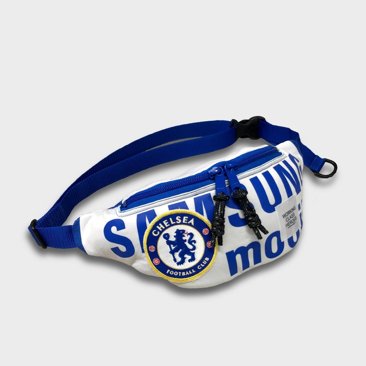 "Re;make" used soccer uniform fanny pack -CHE | 2枚目