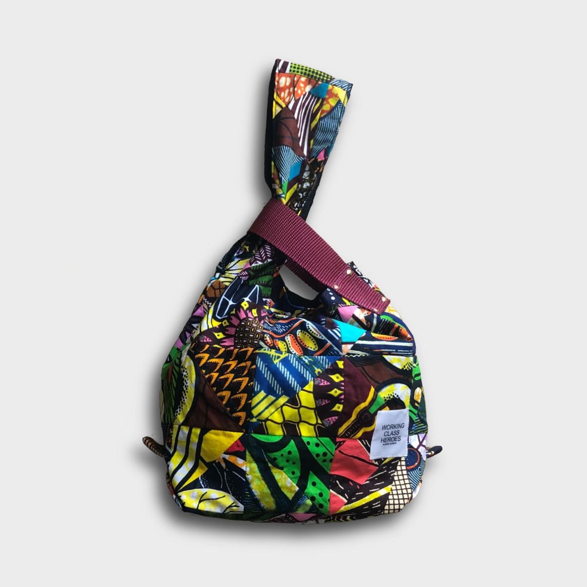 "Patchworks" Triangle patch African batik SHIJIMI Bag -bdx
