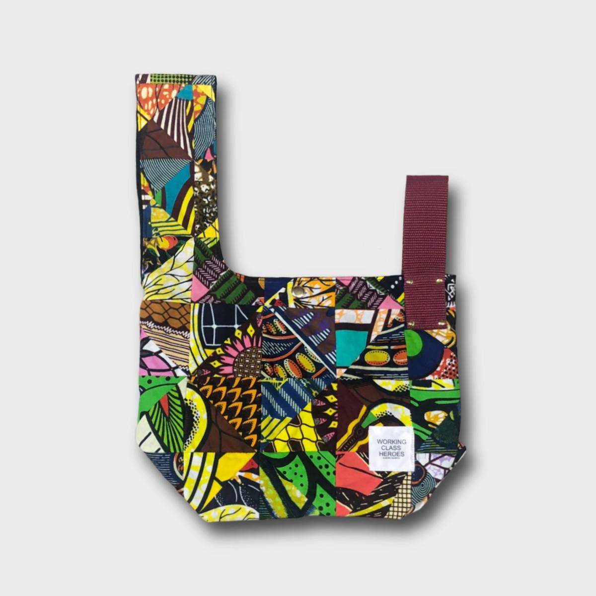 "Patchworks" Triangle patch African batik SHIJIMI Bag -bdx | 3枚目