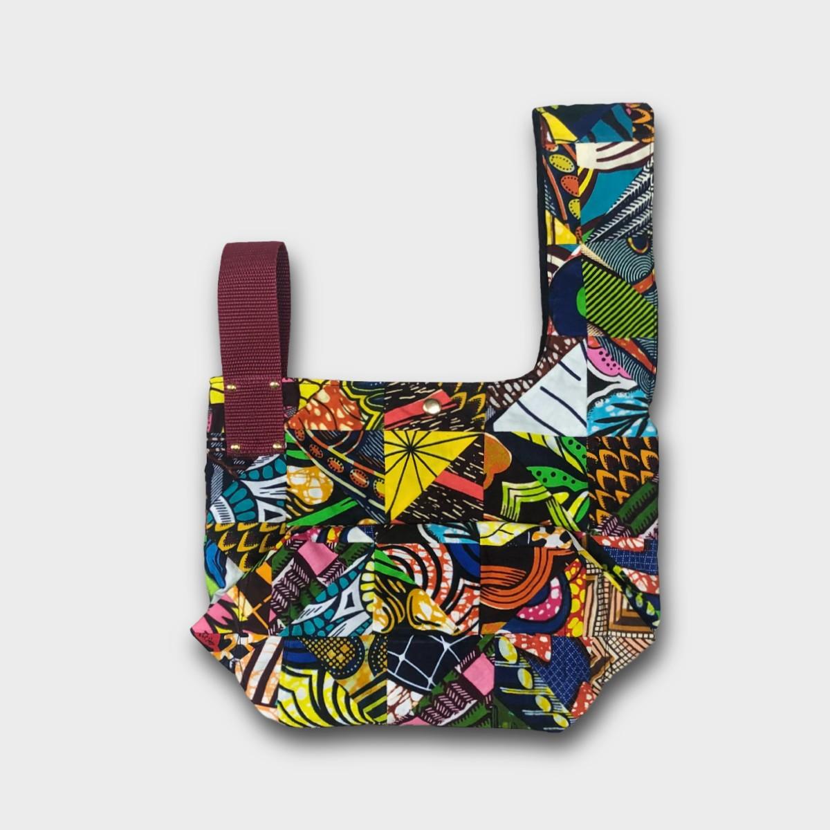 "Patchworks" Triangle patch African batik SHIJIMI Bag -bdx | 4枚目