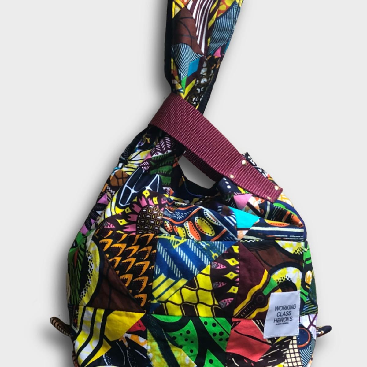 "Patchworks" Triangle patch African batik SHIJIMI Bag -bdx | 5枚目