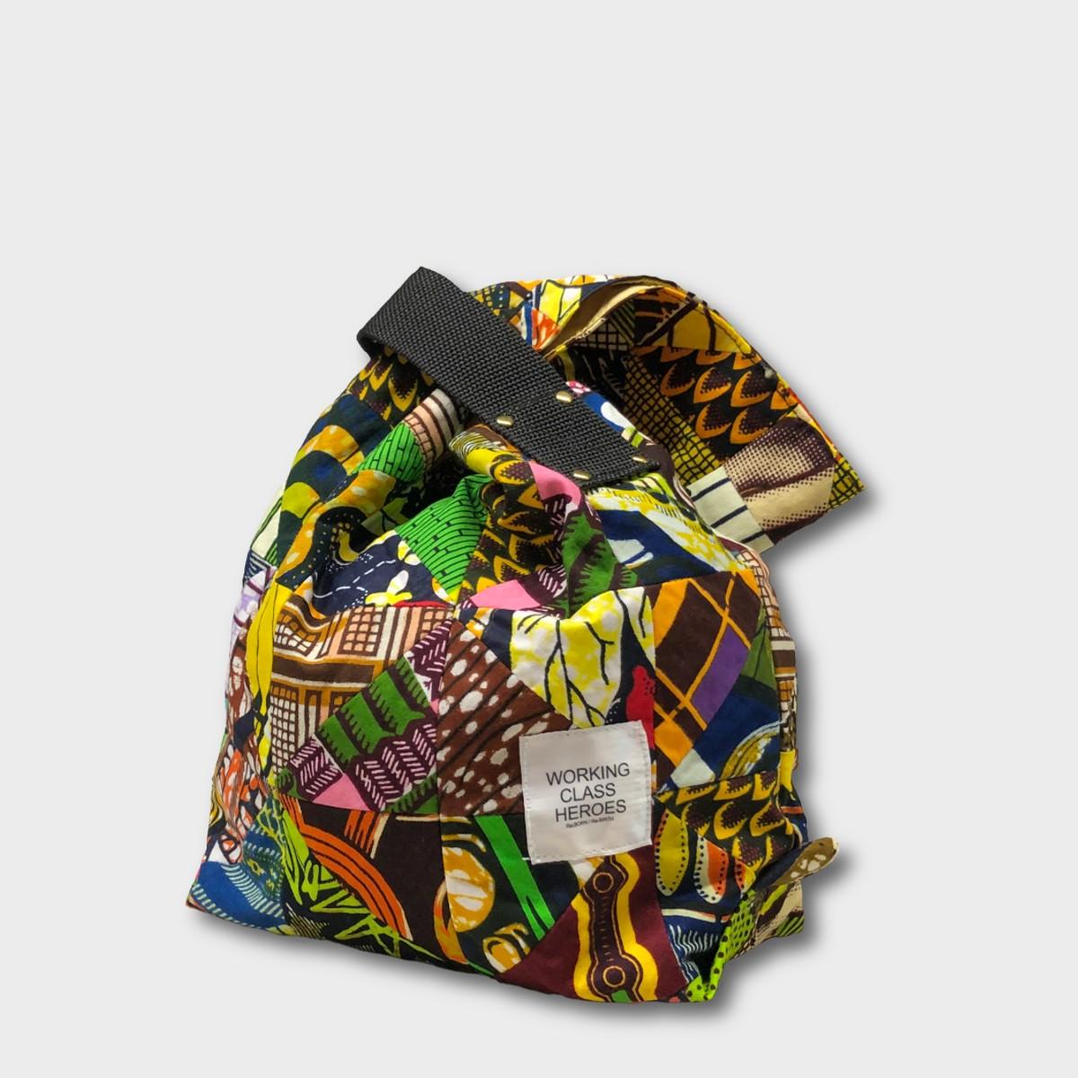 "Patchworks" Triangle patch African batik SHIJIMI Bag -blk | 3枚目