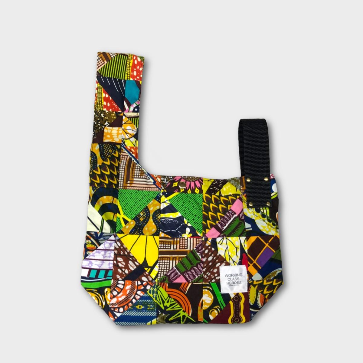 "Patchworks" Triangle patch African batik SHIJIMI Bag -blk | 4枚目