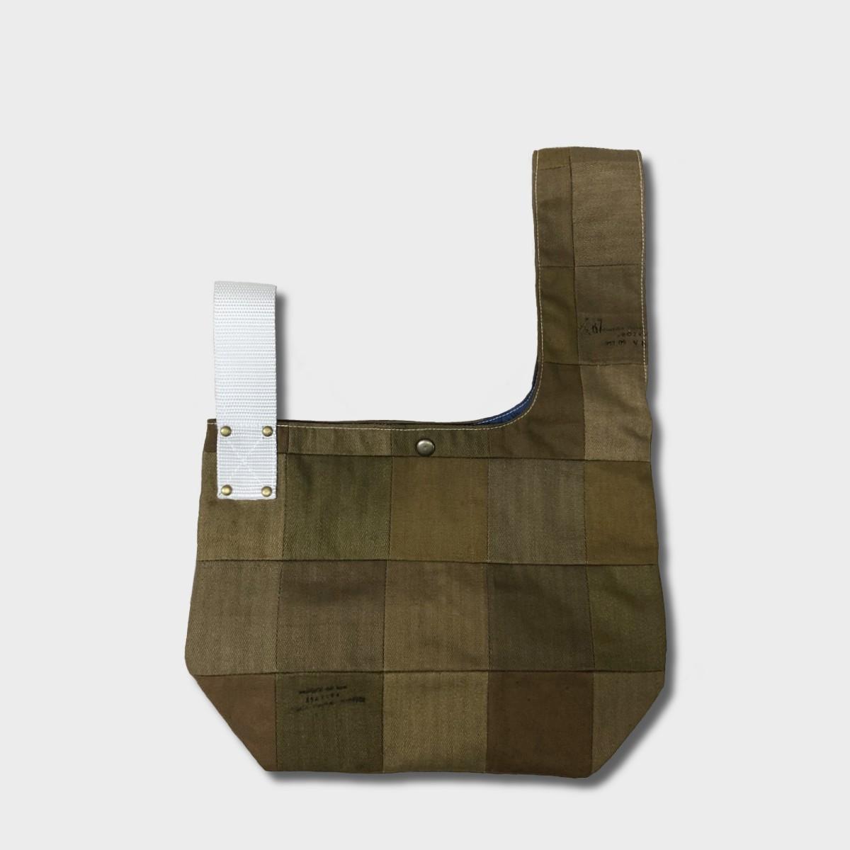 "Patchworks" Czech military twill cloth "SIJIMI" Bag -wht | 6枚目