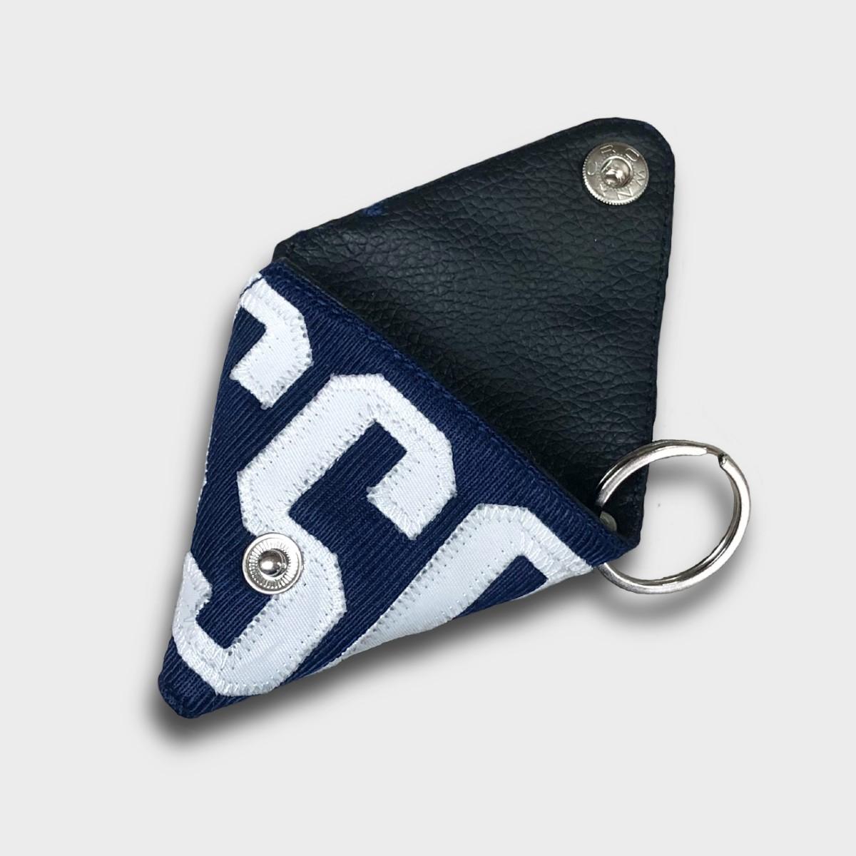 "Re;make" NFL gameshirt remake Triangle Coin purse -nvy /wht | 2枚目