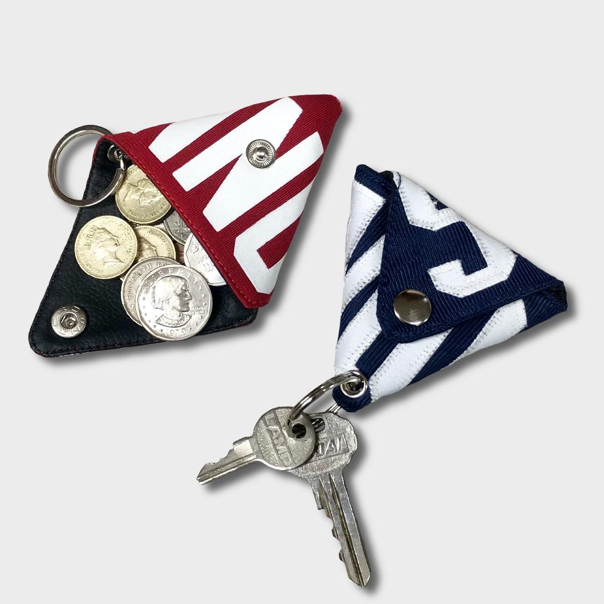 "Re;make" NFL gameshirt remake Triangle Coin purse -nvy /wht | 4枚目