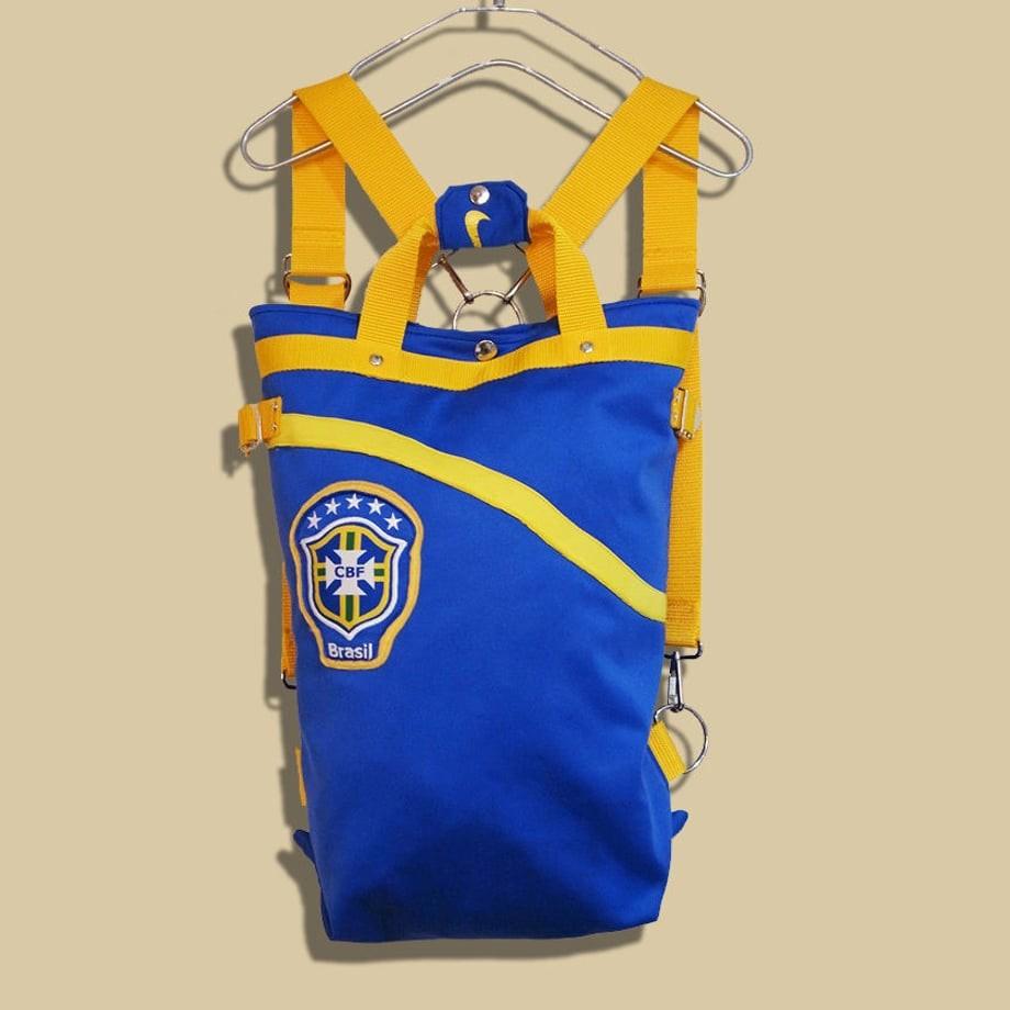 "Re;make" used soccer uniform 2way Rucksack -BNT / Blue | 5枚目