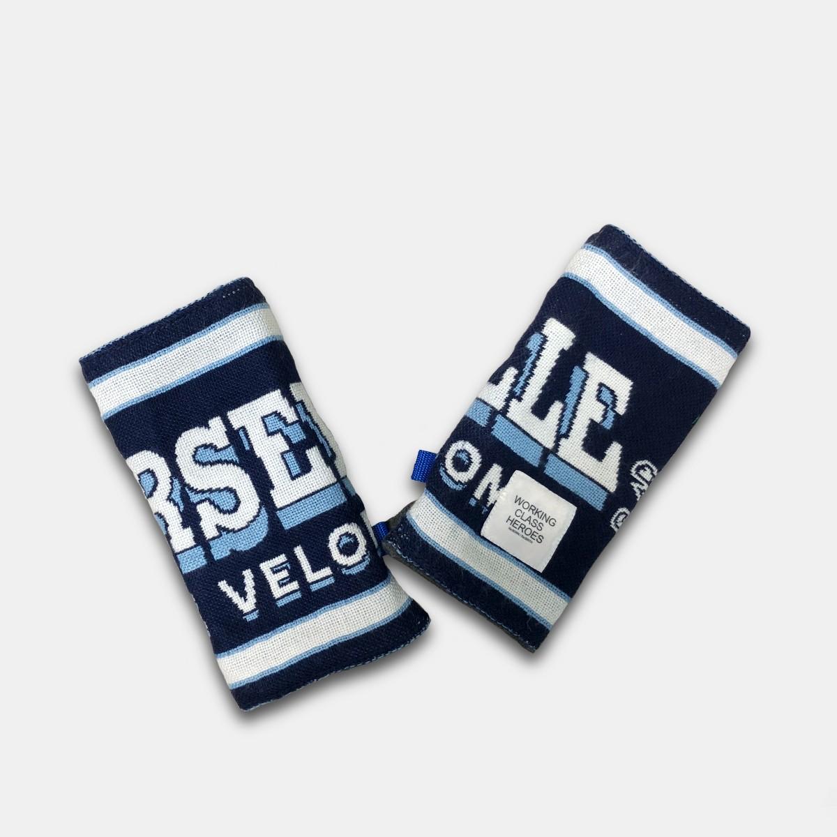 "Re;make" used soccer muffler hand warmer -OM /Blue | 2枚目