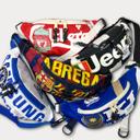 "Re;make" used soccer uniform fanny pack #02
