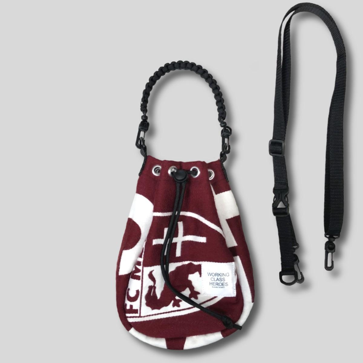 "Re;make" used soccer muffler 2way Drawstring poach -FCM1枚目の画像