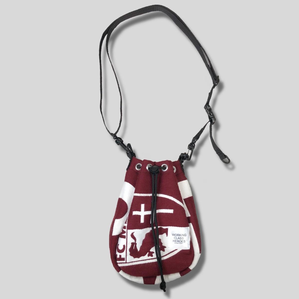 "Re;make" used soccer muffler 2way Drawstring poach -FCM | 2枚目