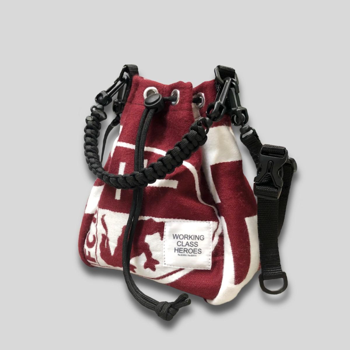 "Re;make" used soccer muffler 2way Drawstring poach -FCM | 3枚目