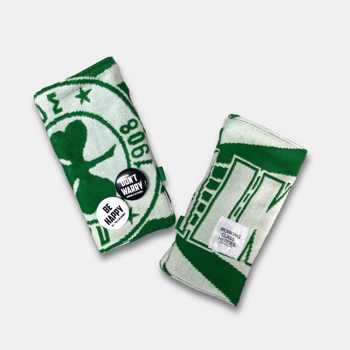 "Re;make" used soccer muffler hand warmer -PMC /Green1枚目の画像