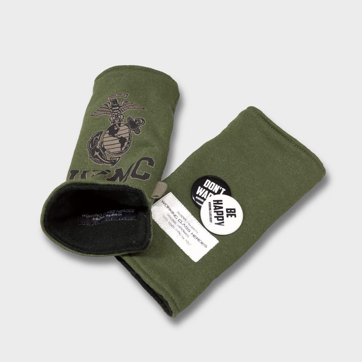 "Re;make" used USMC sweat hand warmer -printed | 2枚目