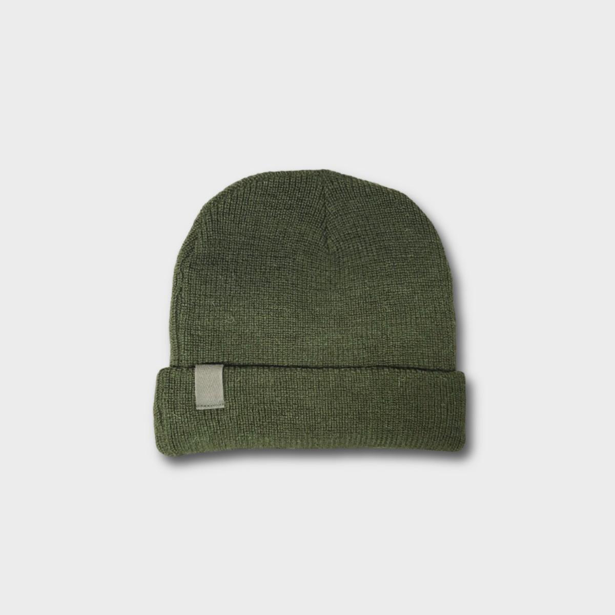 "Patched" USN Knit beanie -olive | 5枚目